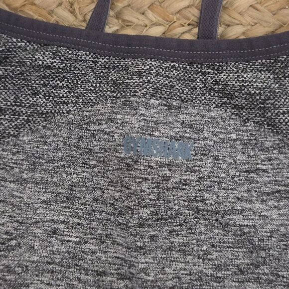 Gymshark Navy Marl/Light Gray Flex Strappy Sports Bra - Size Small - Picture 4 of 6